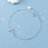 modian shining clear cz cross sterling silver 925 bracelet for women fashion link chain bracelet korea style fine jewelry