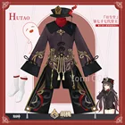 Костюм для косплея Hutao Genshin Impact, парик, косплей, Аниме игра Ху Тао, костюмы на Хэллоуин в китайском стиле для женщин