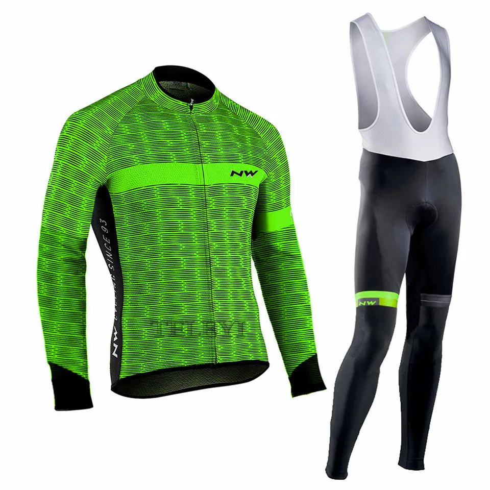 North Wave комплект одежды для велоспорта с длинными рукавами, NW Pro Team Jersey, мужской дышащий костюм, спортивная одежда для езды на горном велосипеде