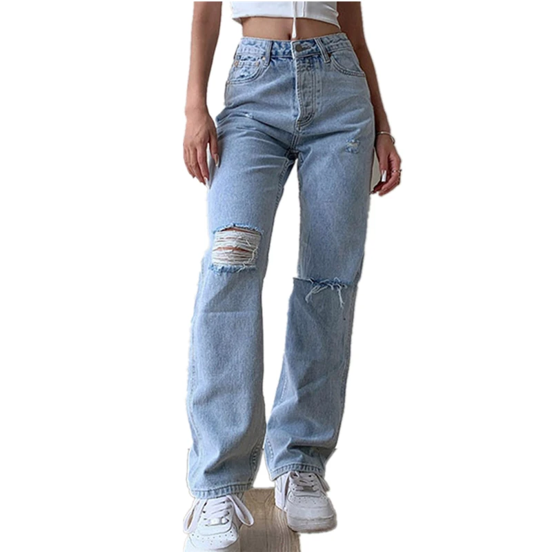 

Pants Female Women's Jeans Large Size Boyfriend Jean Women Jeans y2k Pants High Waist Mom Ripped Jeans 2021 Stright Trousers