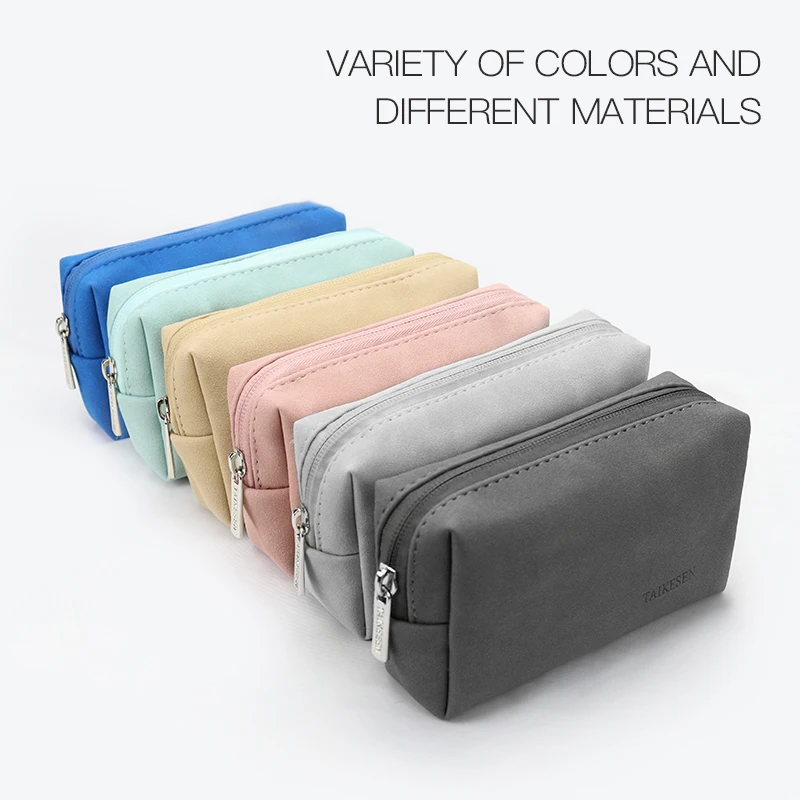 

Organizer Bag Leather Storage Case for Wired Headphones Earphone USB Cable Cell Phones Charger PC Digital Accessories Bag