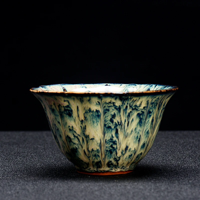 

Flower Shaped Teacups Arts and Crafts Room Decoration Drinking Cups Mug Novelty Gift Colored Glazed Ceramic Teacup