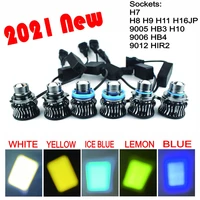 2x h11 led project headlight car lamp 9006 hb4 9005 hb3 led bulb projector lens devil angel eyes h8 fog light 12v 6000k 3000k
