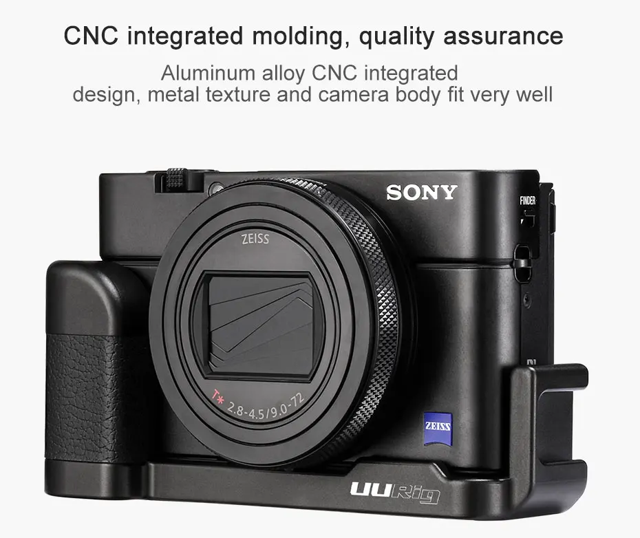 UURig R017 микрофон L Тип рукоятка для камеры sony RX100 VII/M1-M6 алюминиевый L Кронштейн пластина для микрофона светодиодный свет видео