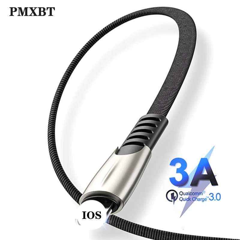 3а USB кабель для iPhone Xs Max Xr X 8 7 6 6s 5s iPad Быстрая зарядка зарядное устройство кабель для мобильного телефона iPhone провод шнур 3 м 2 м 1 м 0,5 м