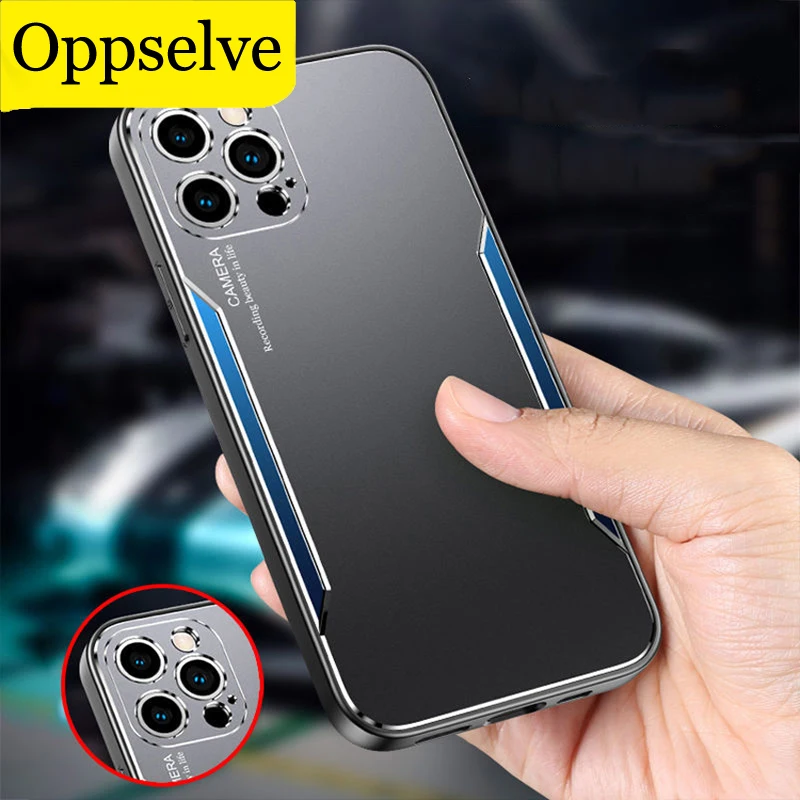 

Luxury Matte Aluminum Metal Cover for iPhone 12 Mini 11 Pro Max X XS XR Ultra Slim Phone Cover for iPhone 7 8 Plus 6 Phone Cover