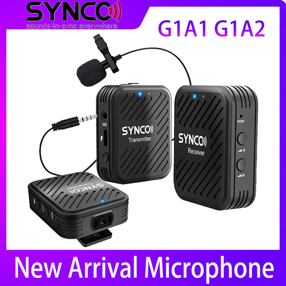 

SYNCO G1 G1A1 G1A2 Wireless Lavalier Microphone System for Smartphone Laptop DSLR Tablet Camcorder Recorder pk comica