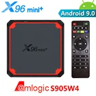 X96 мини PLUS Amlogic S905W4 Смарт Android 9,0 TV Box 2 Гб Оперативная память 16 Гб Встроенная память 2,4G 5G Wi-Fi 4K HD декодер каналов кабельного телевидения компьютерной приставки к телевизору 1 ГБ 8 ГБ