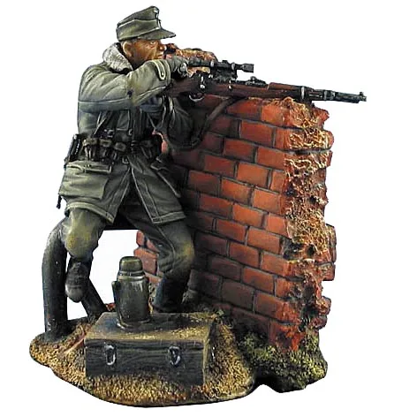 

Resin Figure Unpainted Model Anime Garage Kit GK 1/35 resin soldier model free shipping WWII Army sniper with base white model