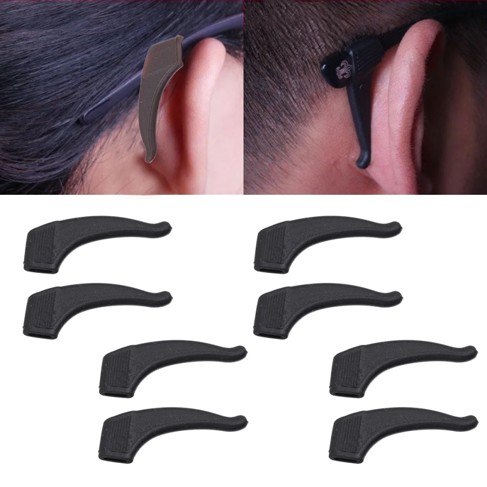 

5 пар силиконовых Противоскользящих амбушюров для очков (черный)