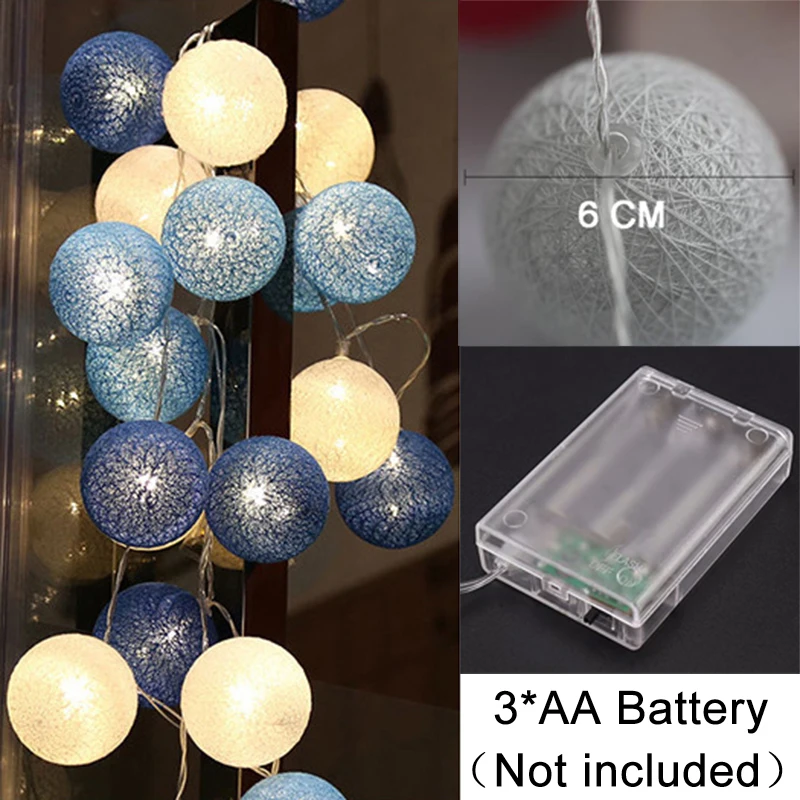 Товары для рождественской вечеринки 6 см сказочный светильник с хлопковыми