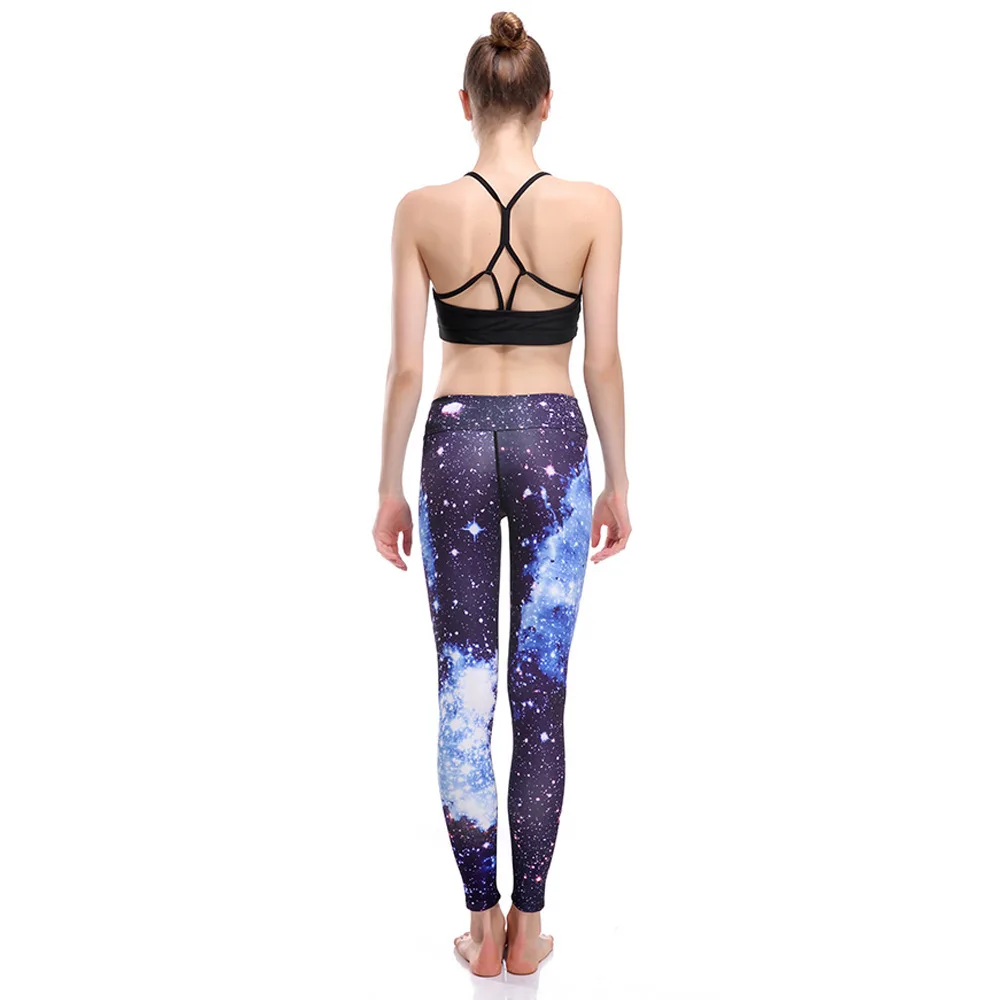 

Star-printed skinny hip-lifting exercise breathable super-elastic speed dry nine-minute Pants leggings