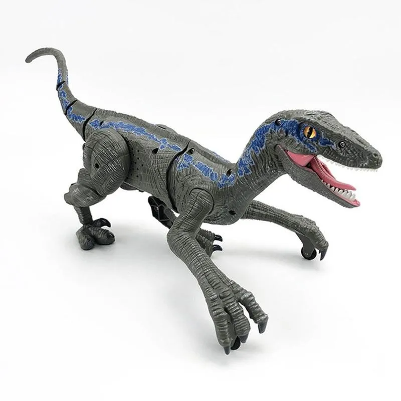 Dinosaurio teledirigido de juguete con luz LED para ni&ntilde;os, juguete de dinosaurio teledirigido de 2,4 Ghz con Control remoto inteligente, regalo para ni&ntilde;os-2