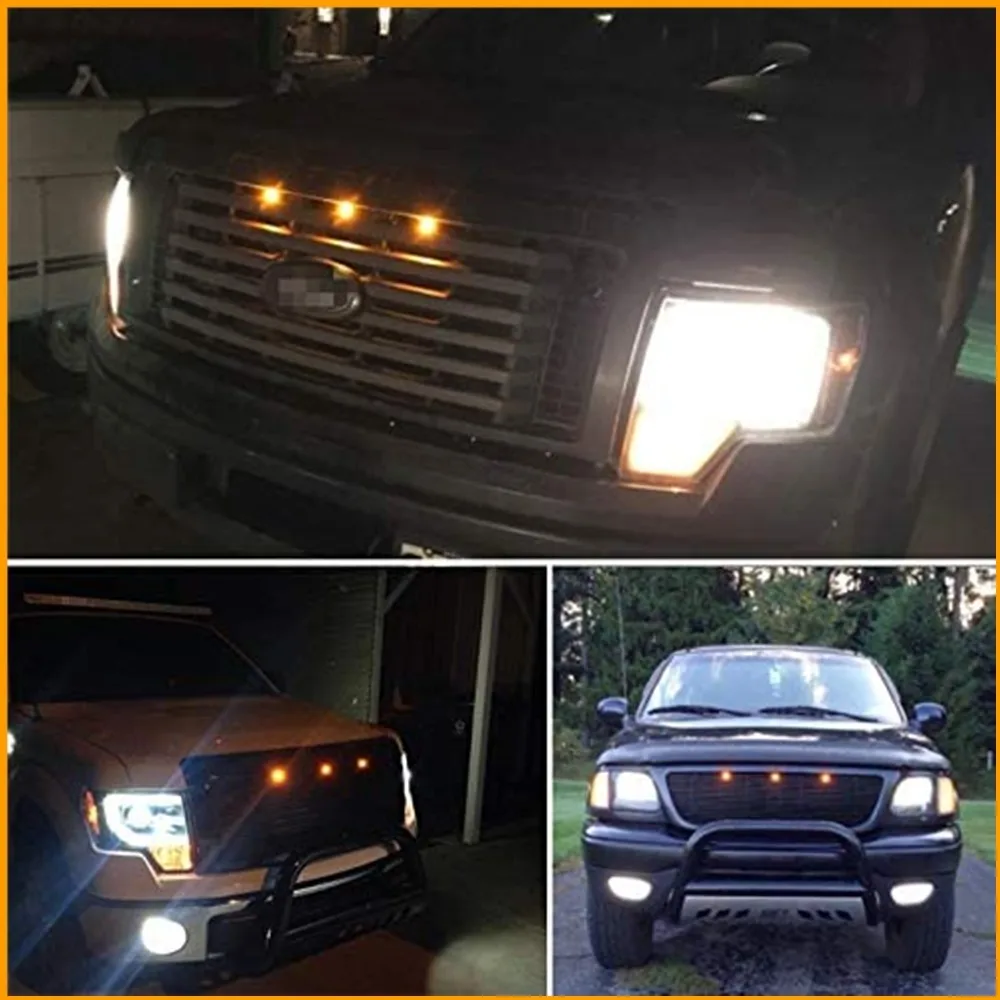 BeCar 1 комплект Янтарный светодиодный светильник решетка s Монтажный кронштейн Raptor