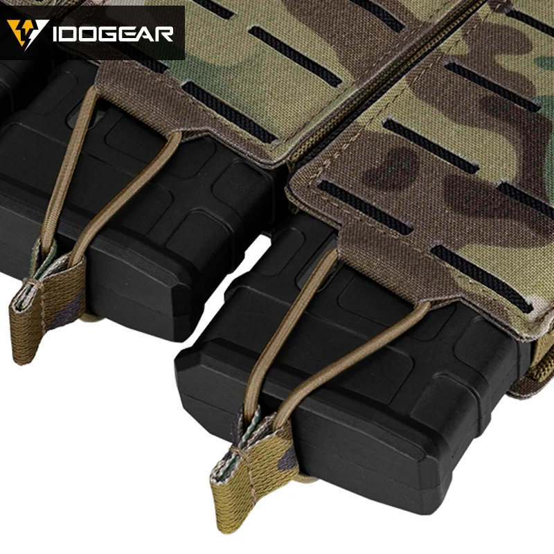 IDOGEAR Тактический LSR 556 маг мешок тройной Перевозчик MOLLE сумка лазерная резка