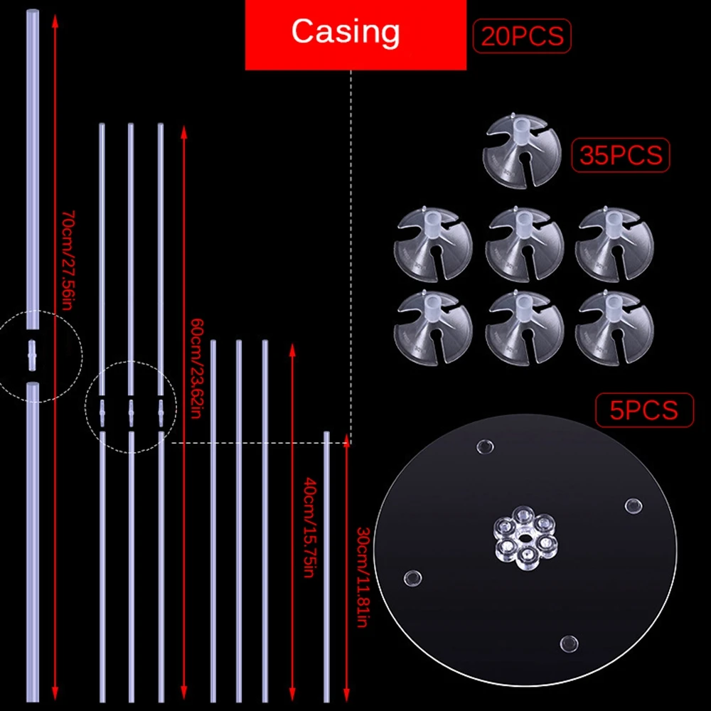 Набор из 7 трубок настольная подставка для воздушных шаров 5 шт.|Воздушные шары и