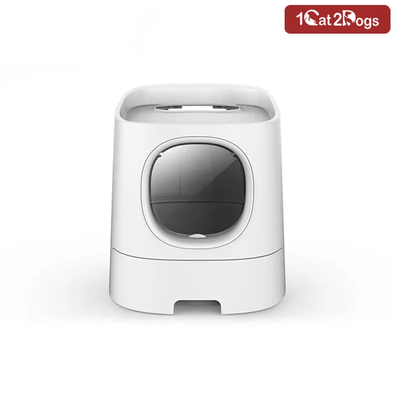 

Totally Closed Cat Litter Box Smell Proof Smart Ozone Generator USB Rechargeable Semi Closed With Cat Litter Mat Pet Supplies