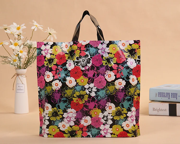 

50PSC Clothing plastic handbag gift packaging PE handbag women's bag children's bag shopping bag