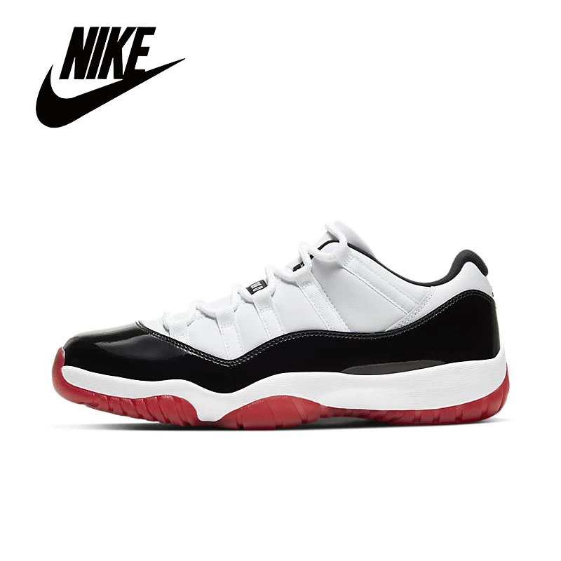 Аутентичные мужские баскетбольные туфли Nike Air Jordan 11, классические  уличные спортивные туфли на низкой молнии для церемонии 528895-103 - купить  по выгодной цене | AliExpress