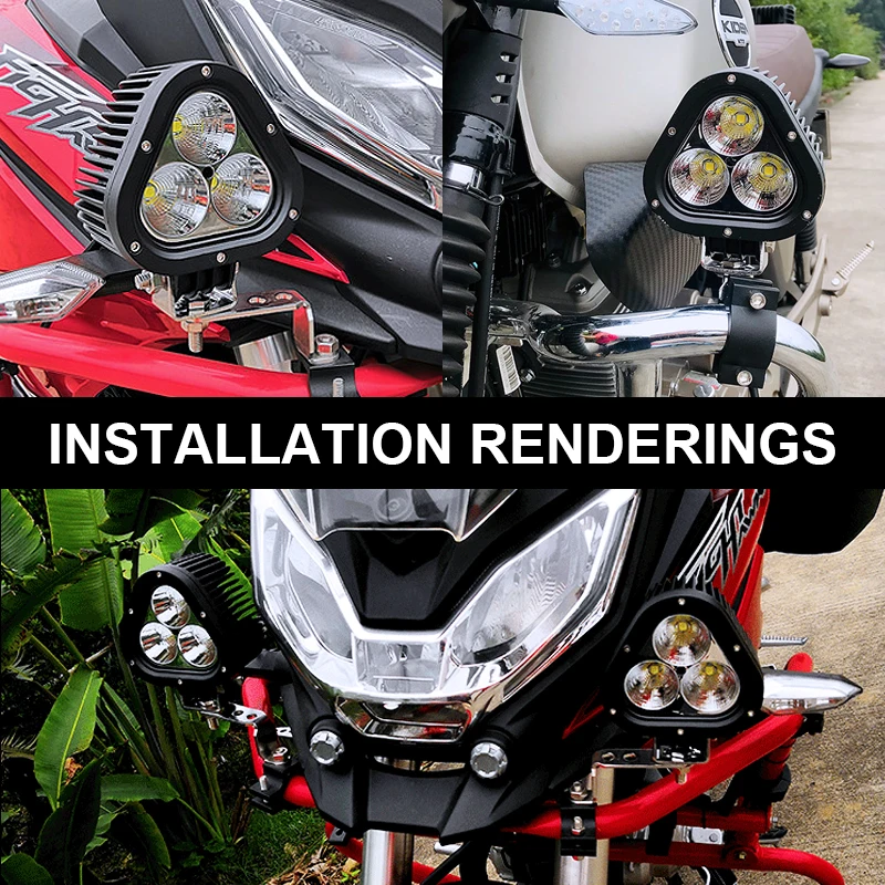 

Auto LED Light Bar 90W LED Driving Lights Spot Flood Combo Beam Triangle Shape Fog Lights for Trucks SUV Motorcycle White