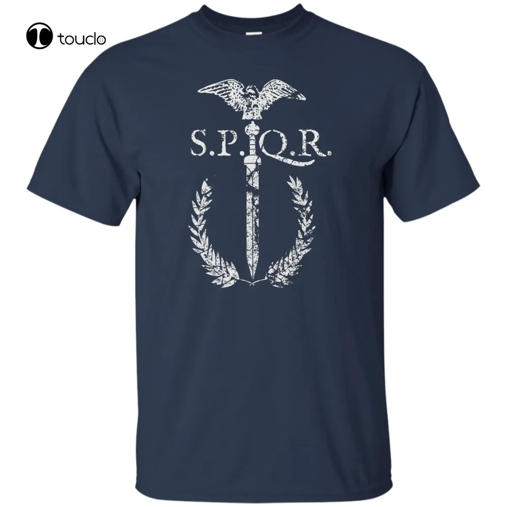 

Spqr Roman Gladius Eagle Rome Empire Wreath Sword Legion Gladiator Emblem Men T Shirt Fashion O-Neck Homme Create T Shirt