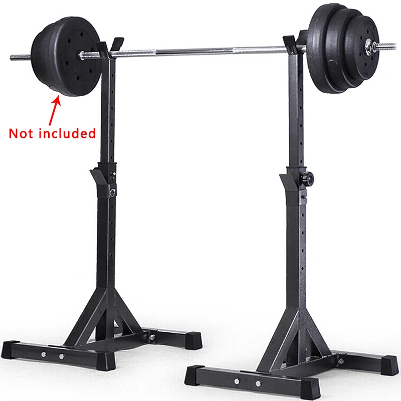 Steel Barbell Stand Weight Lifting Split Barbell Squat Rack Stand Adjustable Height Barbell Semi-Frame Indoor Fitness Equipment