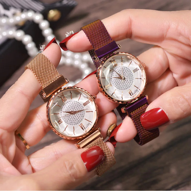 

2019 relogio feminino Luxury Watches for Women Bracelet Magnetic Rhinestone Wristwatch New Ladies Diamond Quartz relojes