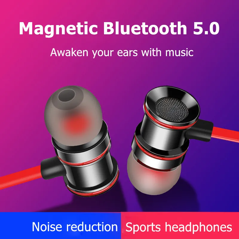 Магнитные беспроводные наушники Bluetooth 5 0 для телефона ушные крючки спортивные