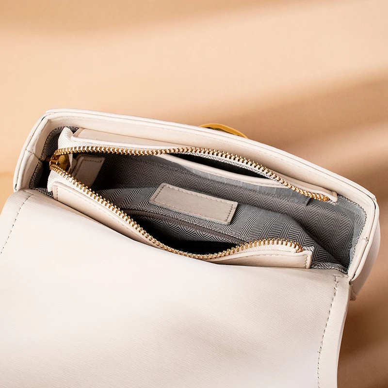 

Genuine leather handbags 2021 new summer French texture single shoulder messenger bag niche design handbag women