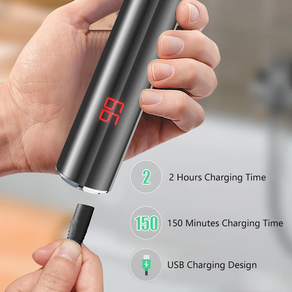 

Hair Clipper USB Rechargeable 0mm Cordless Shaver Electric hair trimmer Men Barber Hair Cutting Machine