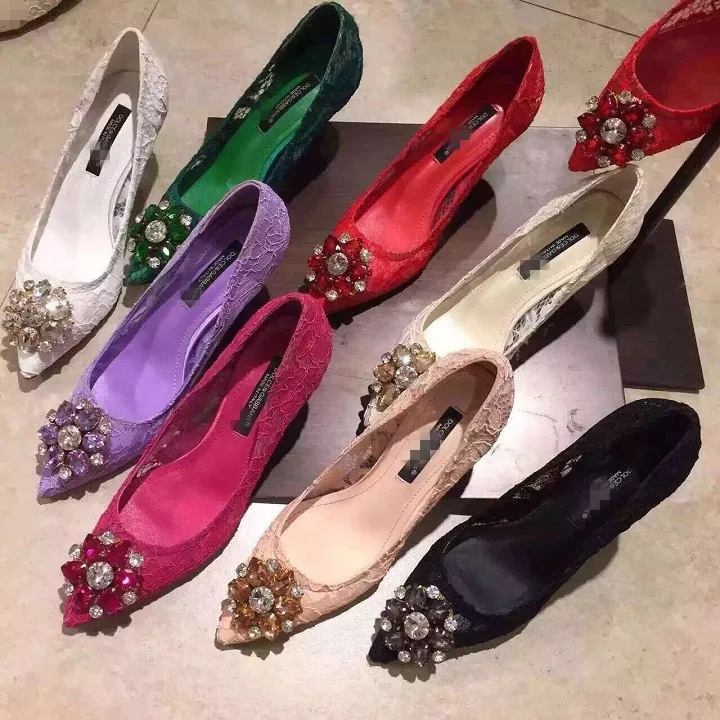 Сексуальное кружевное платье невесты бриллиантами свадебные туфли на высоком