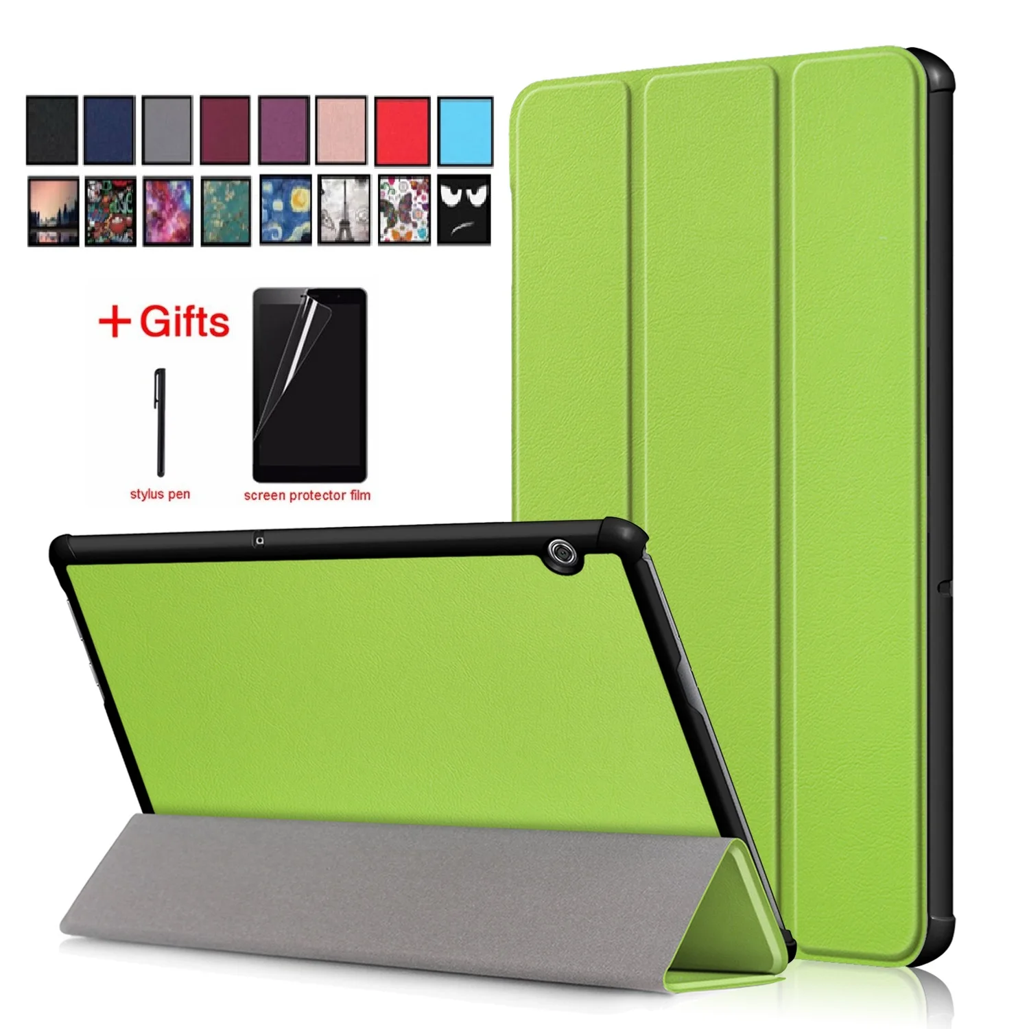 Тонкий складной чехол с магнитной застежкой для планшетов Huawei Mediapad T5 10 1 дюйма AGS2