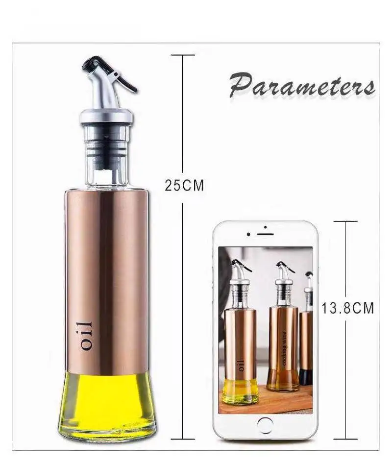 

Cooking Oil Bottle Set Sauce Bottle Dispenser Glass Storage Bottles for Oil and Vinegar Creative Oil Dispenser Kitchen Accessory