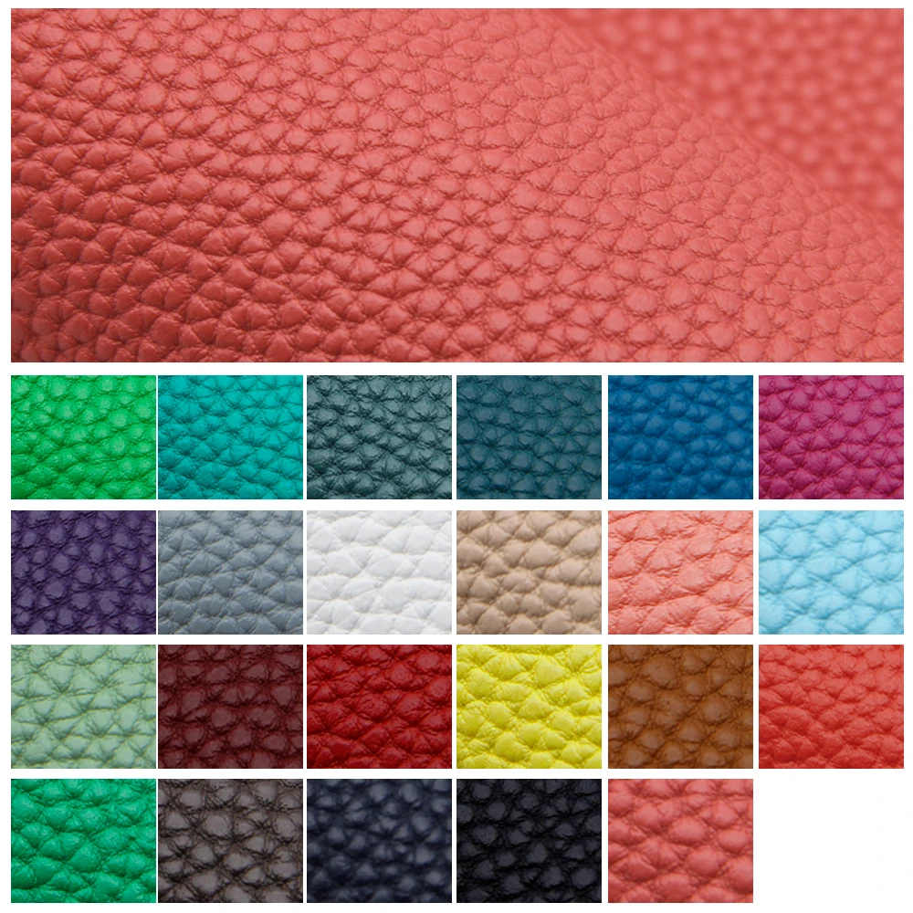 Однотонная текстура Lychee Bump ткань из искусственной кожи для самостоятельного
