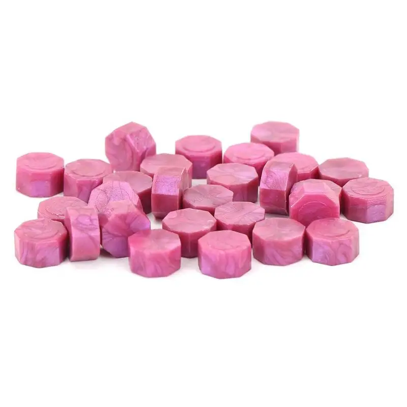 100Pcs Bead C 100 шт Ретро Восьмиугольные штамповочные восковые бусины печать, штемпели для конвертов документов свадебные приглашения декоративные поставки - Цвет: 100Pcs Bead C