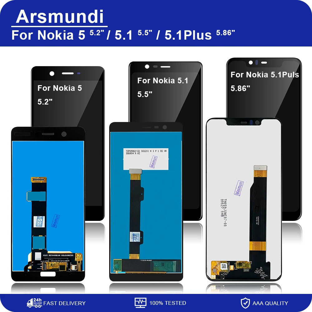Для Nokia 5/5 1/5 1 Plus X5 ЖК дисплей с сенсорным экраном дигитайзер в сборе Замена s +