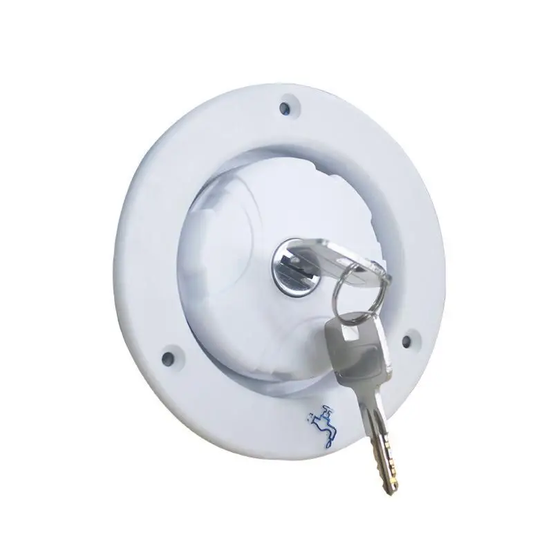 

Round Modified Gravity Water Inlet Filler Neck Tanks Caravan Camper Trailer RV Parts with 2 Keys