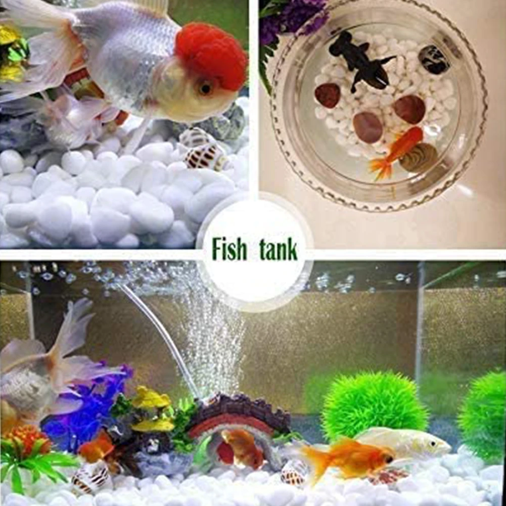 

2Sets White Natural Pebbles For Aquarium Decoration Stones Small Pot Plant Home Garden Decor Fish Tank Vase Plant Little Stone