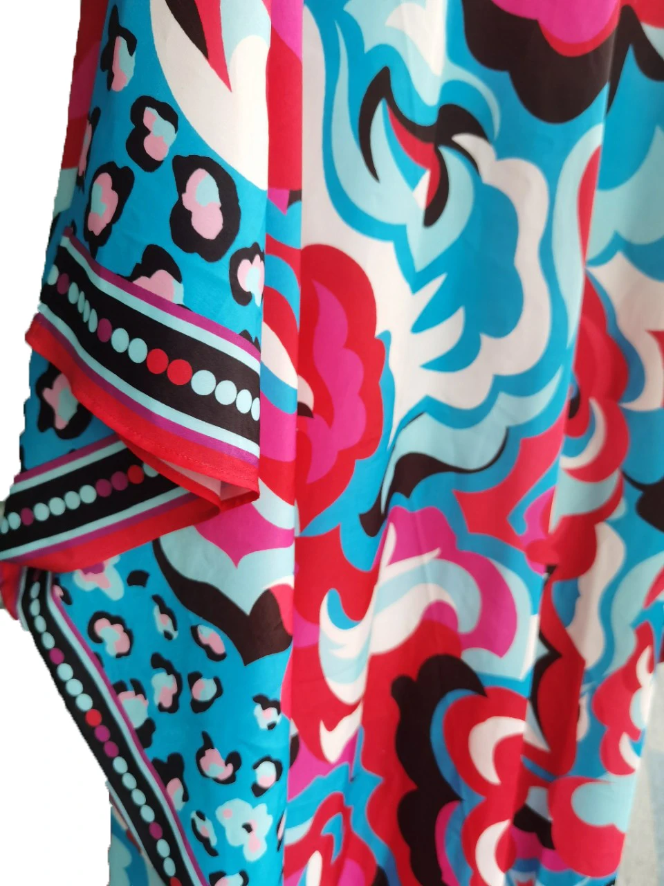 New Women's Bohemian kaftan long dresses 2020 Summer Fashion printed Knitted silk Caftan Beach maxi dress for women