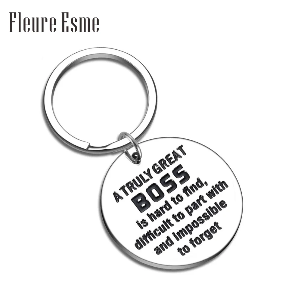 

Boss Birthday Keychain Gift for Supervisor Leader Thank You Gifts Mentor Retirement Leaving from Coworker Colleague Appreciation