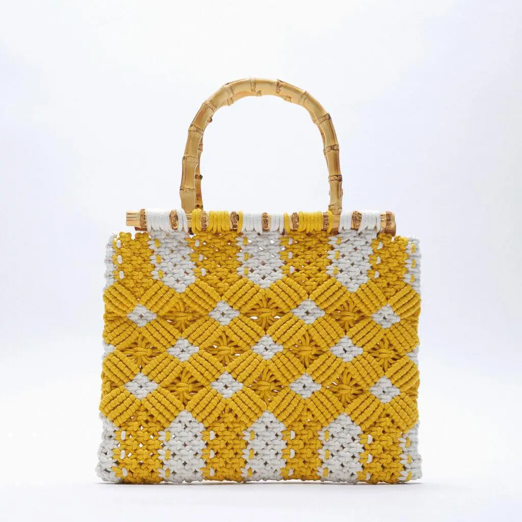 

Summer Handmade Bags for Women Big Capacity Straw Bags HandmadeWoven Basket Totes Lady Handbags