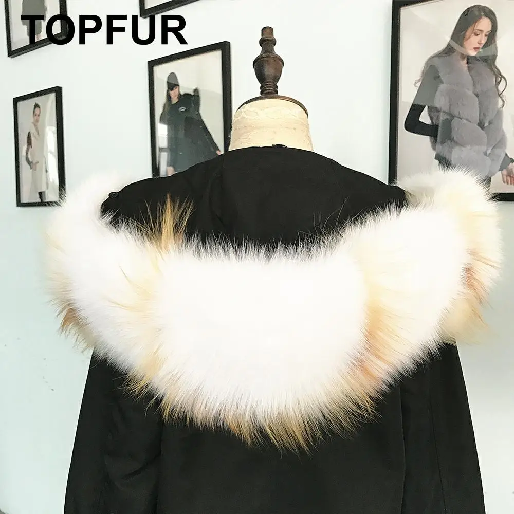 Меховой воротник из натурального меха лисы зимние шарфы с капюшоном и воротником