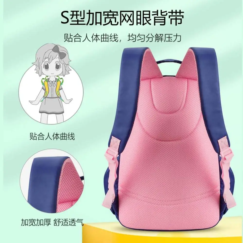 Disney Alice school bags for girls primary school backpack super light water proof large capacity bags for teenage girls gifts