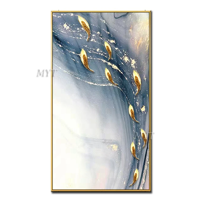 Leaves In The Lake Abstract High Quality Beautiful Oil Painting On Canvas Wall Art Home Decor Picture Modern 100% Handpainted | Дом и сад
