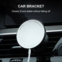 2021 magnetic car phone holder stand for magsafe charger metal air vent holder in car gps mount holder mobile phone accessories