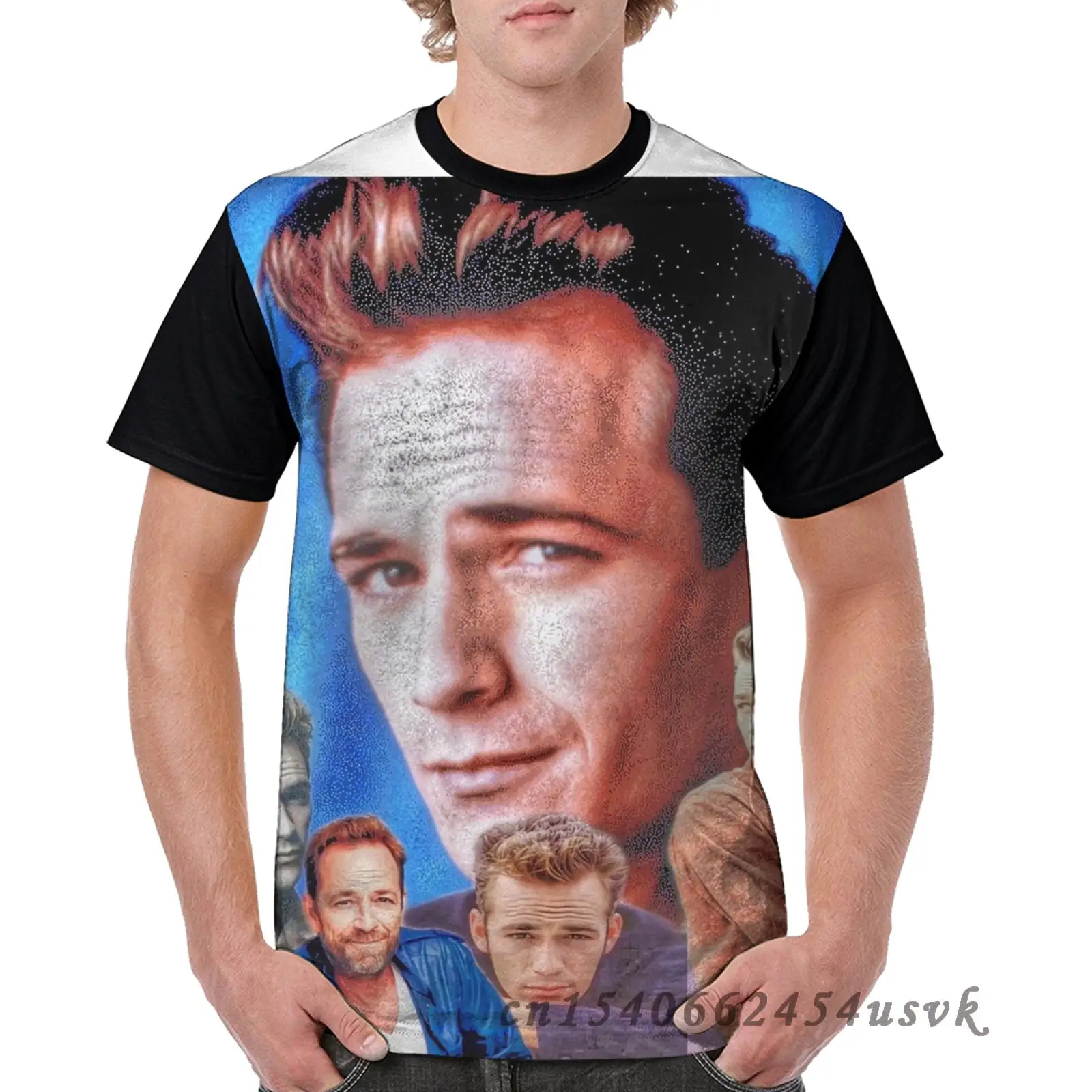 Забавная семейная сочетающаяся одежда Люк Перри Мужская футболка женская с