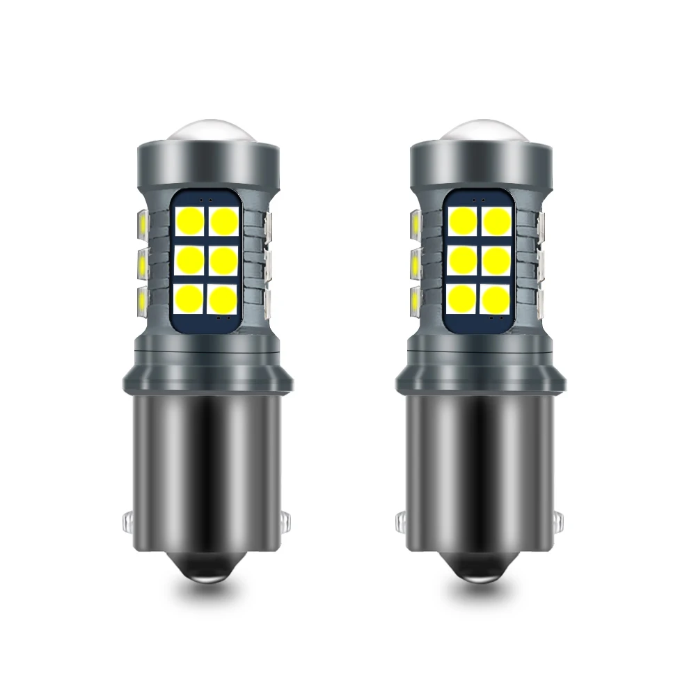 2 шт. T15 W16W P21W BA15S BAY15D W21W WY21W светодиодные под шину CANBUS для автомобиля лампы 3030