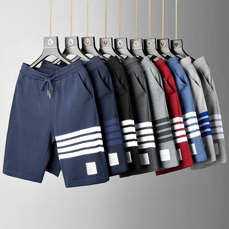 

Sale Brand THOM Classic Shorts 9 Color Cotton Short Pants Casual Soft Summer Women Sport Trouser Striped Couple Korean Design