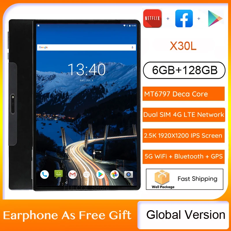 World Premiere Tablet 10 Inch HD Display 6GB RAM 128GB ROM Tablette Pad Dual SIM 8000mAh Phone Call 5G WiFi Tablets Android 10