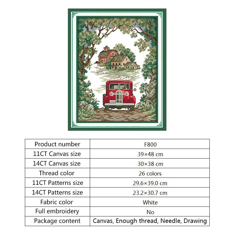 Joy Sunday китайские Шаблоны для вышивки крестиком с лесом 11ct 14ct Печатный холст набор